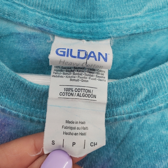 Orlando Florida Tie Dye Graphic Tee Shirt Worn Vintage Style Blue Purple - Picture 5 of 5